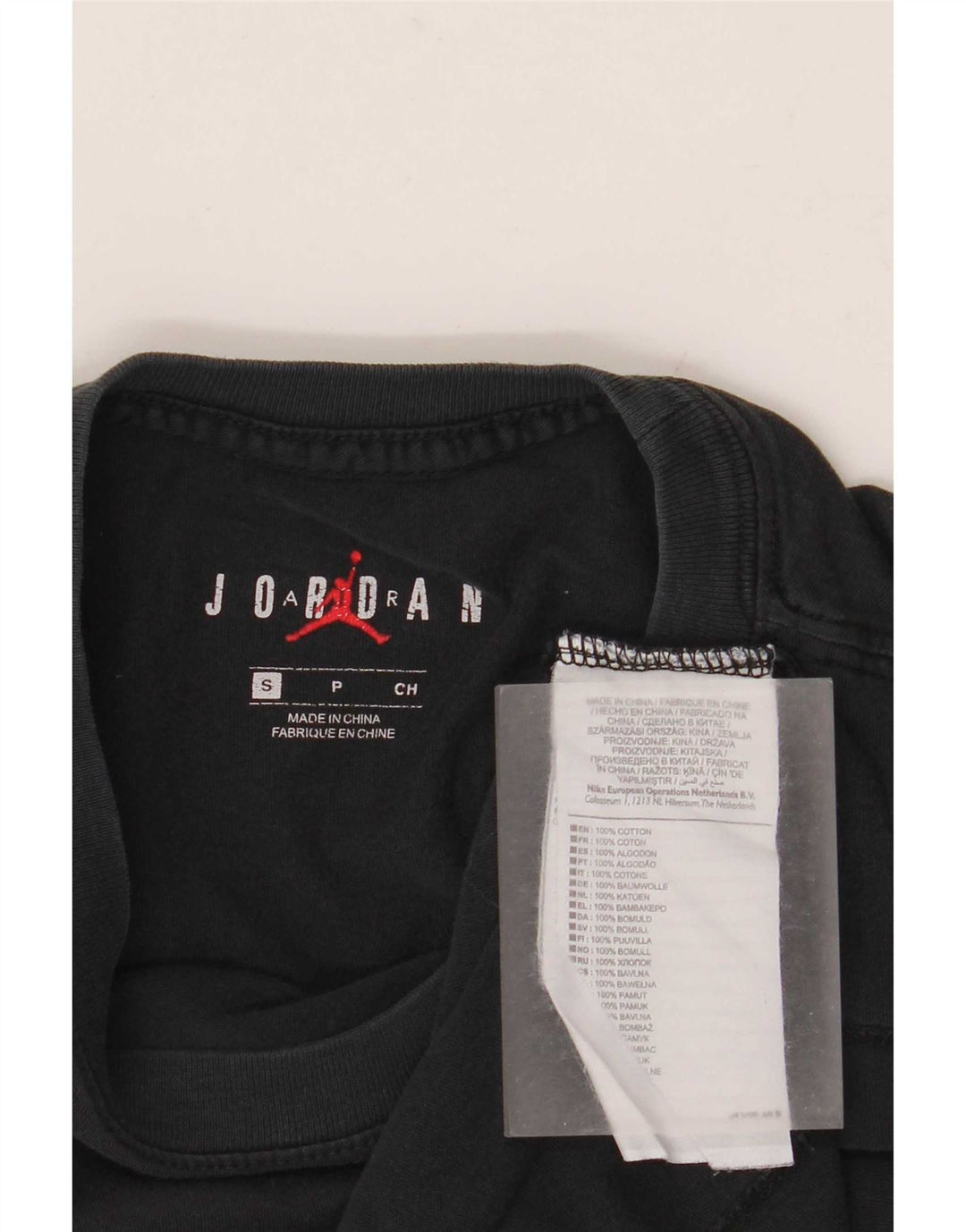 Męski T-shirt z grafiką Jordan, mały, czarny, bawełniany