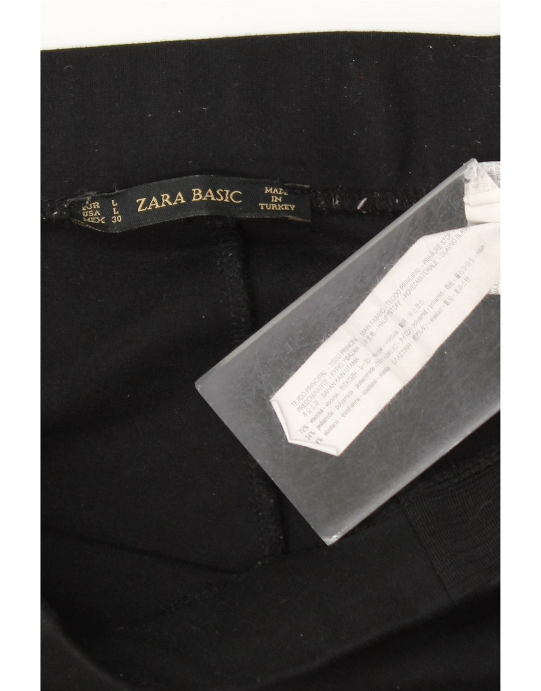 Legginsy damskie Zara UK 14, duże, czarne, wiskozowe