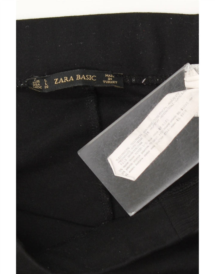 Legginsy damskie Zara UK 14, duże, czarne, wiskozowe