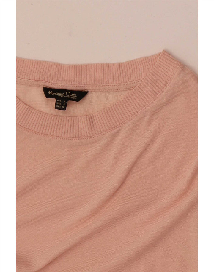 Damski top Massimo Dutti z długim rękawem, UK 8, mały, różowy