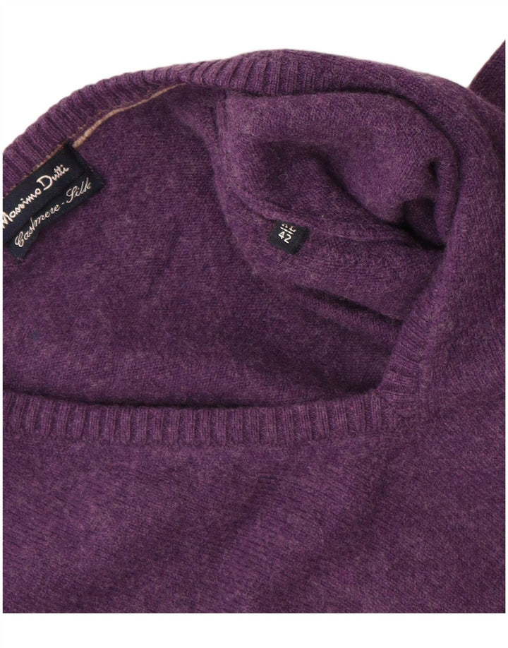 Męski sweter Massimo Dutti z dekoltem w kształcie litery V, XL, fioletowa wełna