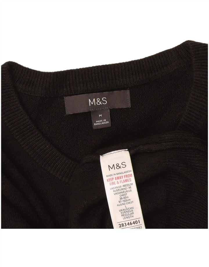 Marks & Spencer Męski sweter z okrągłym dekoltem UK 38/40 Średni szary akryl
