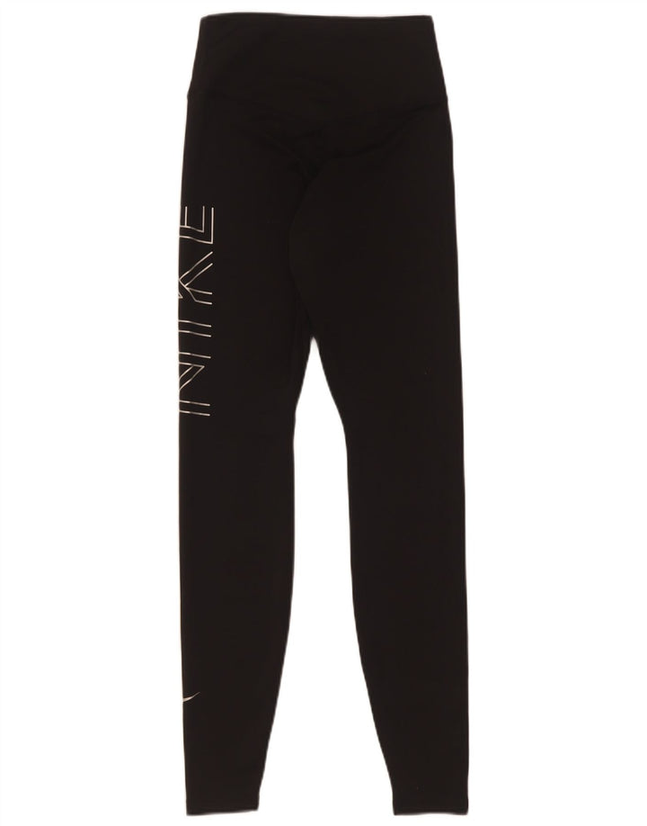 Damskie legginsy Nike Dri Fit Graphic UK 4 XS, czarny poliester