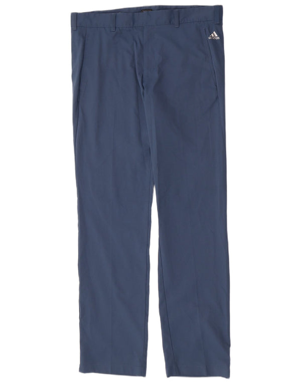 Adidas Męskie Proste Spodnie Chino W34 L34 Niebieski Poliester