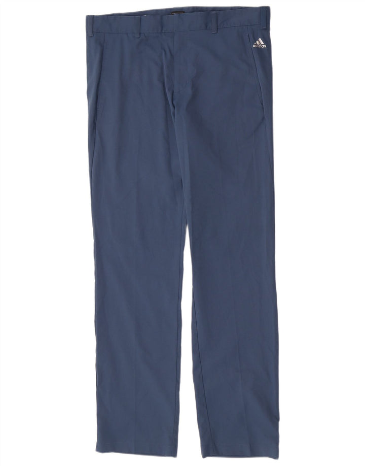 Adidas Męskie Proste Spodnie Chino W34 L34 Niebieski Poliester