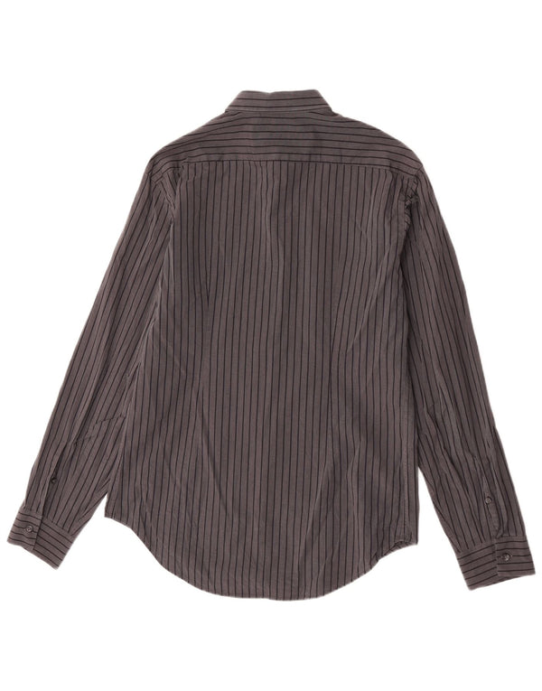 Zara Mens Shirt Large Grey Pinstripe