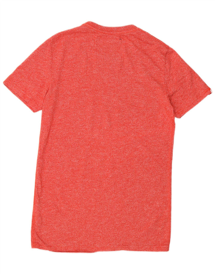 SUPERDRY Męski T-shirt z grafiką, mały, czerwony, bawełniany