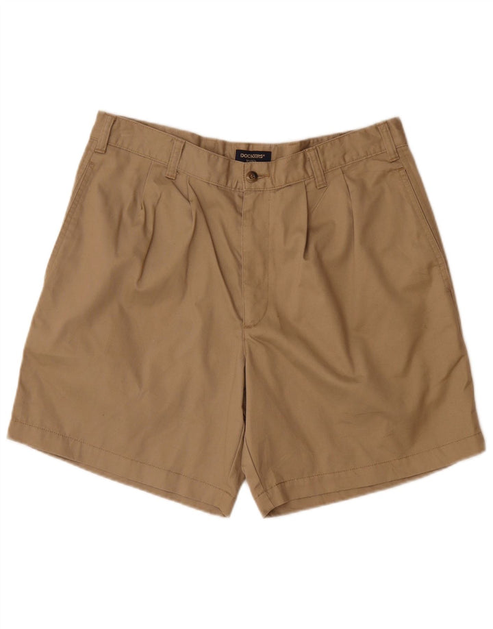 Spodenki męskie DOCKERS Chino W34, duże, beżowe, bawełniane