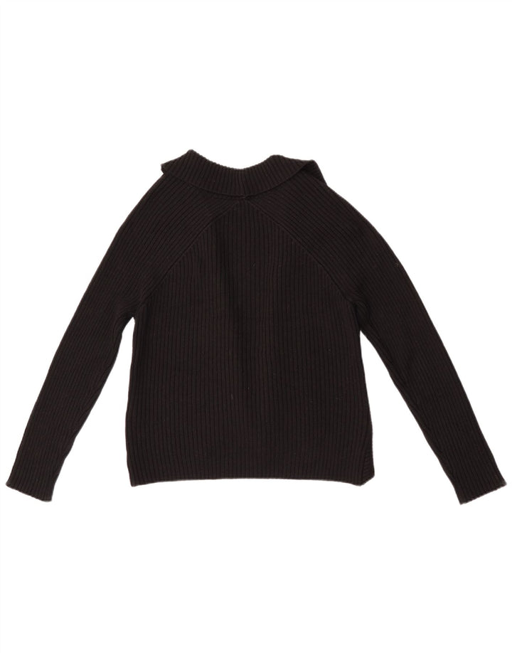 Marks & Spencer Damski sweter z odkrytymi bolerkami UK 12, średni czarny akryl