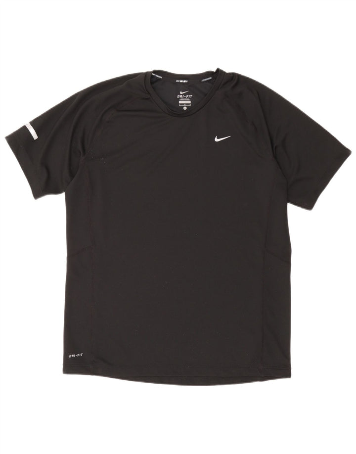 Męski T-shirt Nike Dri Fit, duży, czarny, poliestrowy