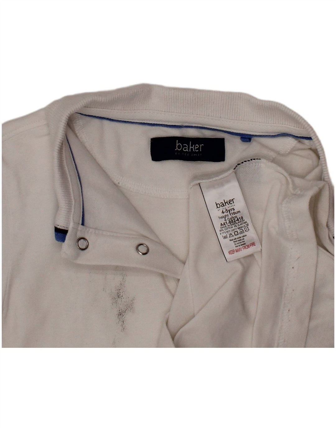 Chłopięca koszulka polo TED BAKER 4-5 lat, biała, bawełniana