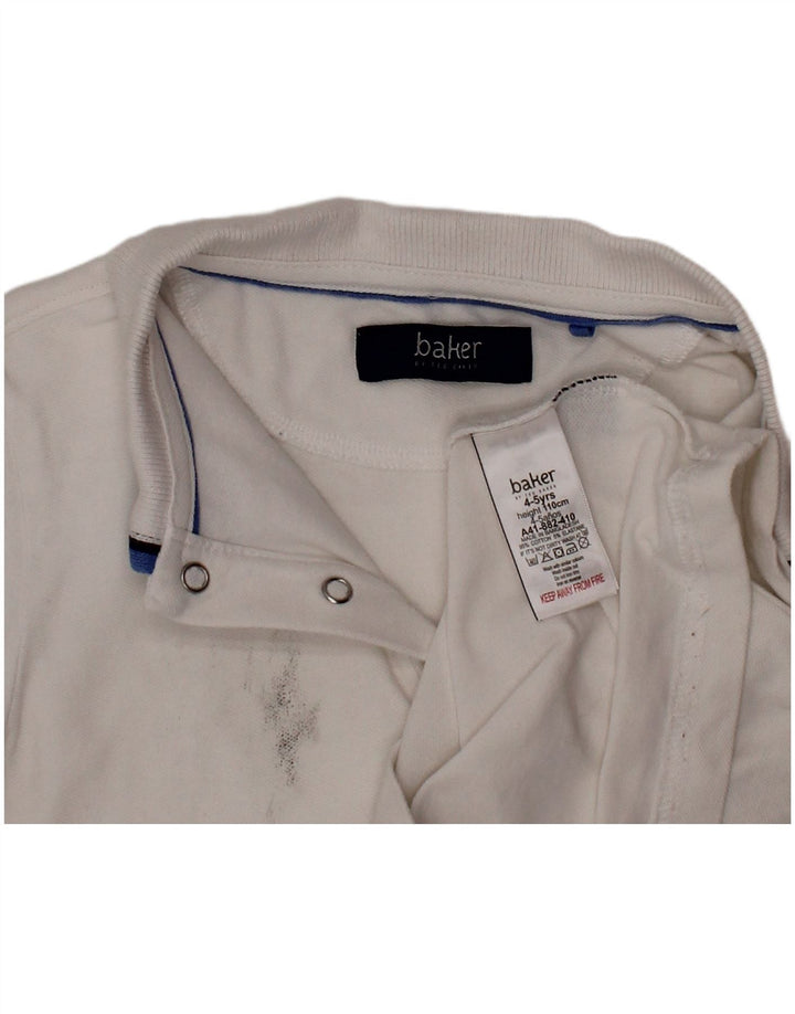 Chłopięca koszulka polo TED BAKER 4-5 lat, biała, bawełniana