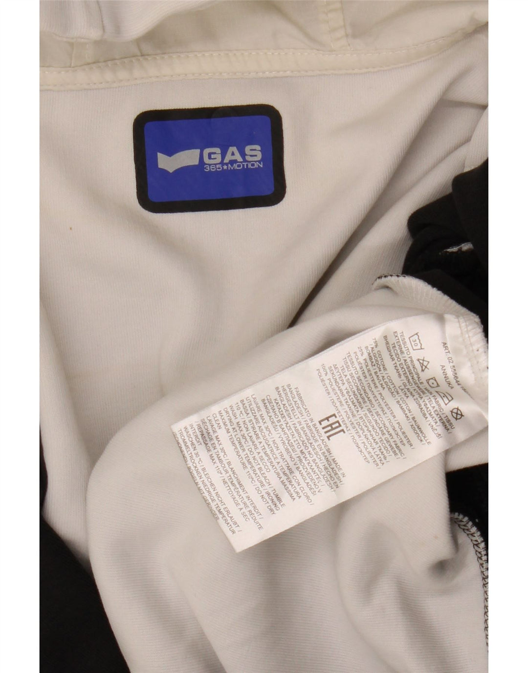 Damski sweter z kapturem i zamkiem GAS UK 14, bawełna w kolorze średniej czerni