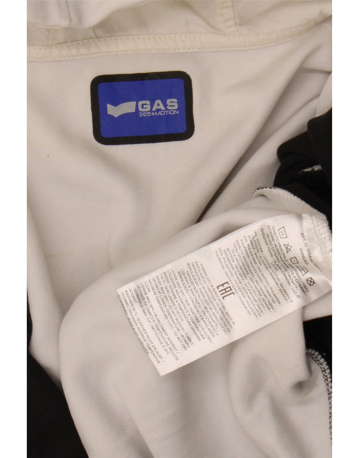 Damski sweter z kapturem i zamkiem GAS UK 14, bawełna w kolorze średniej czerni