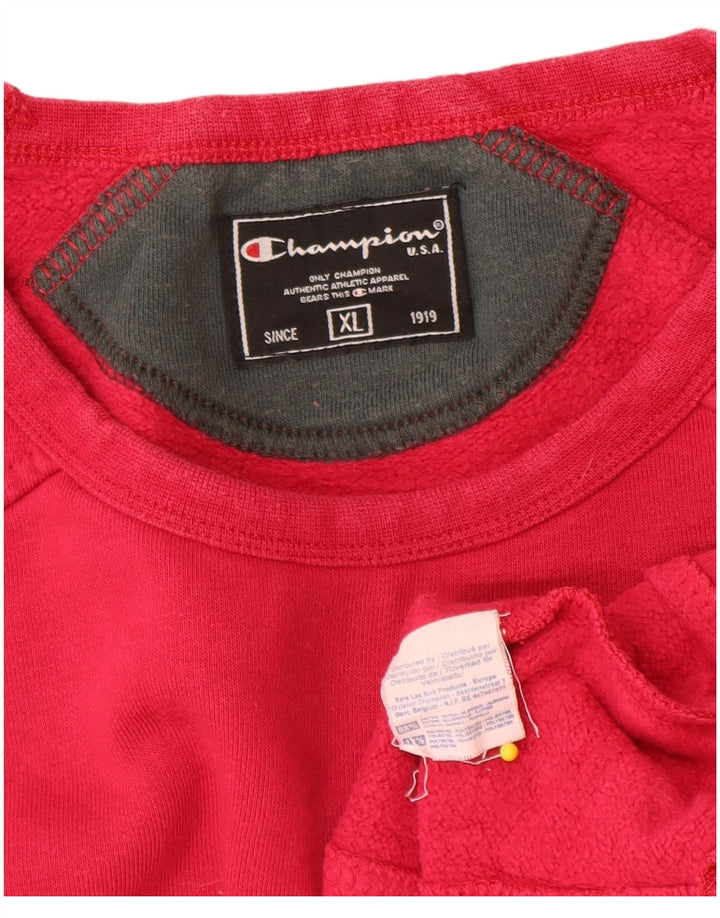 Męska bluza z grafiką Champion XL, różowa, bawełniana