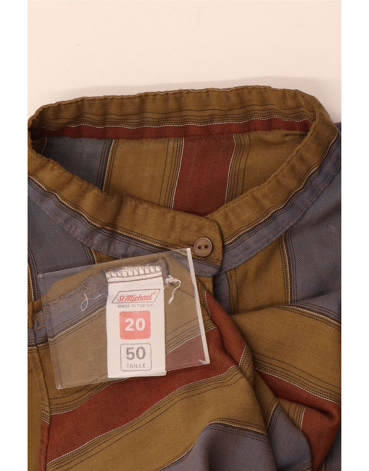 Damska koszula pulowerowa St Michael UK 20 2XL, wielobarwna, bawełniana w paski