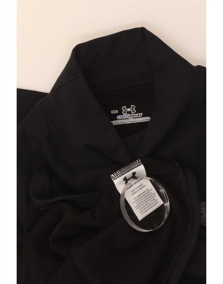 Męski top kompresyjny Under Armour z długim rękawem, średni czarny nylon