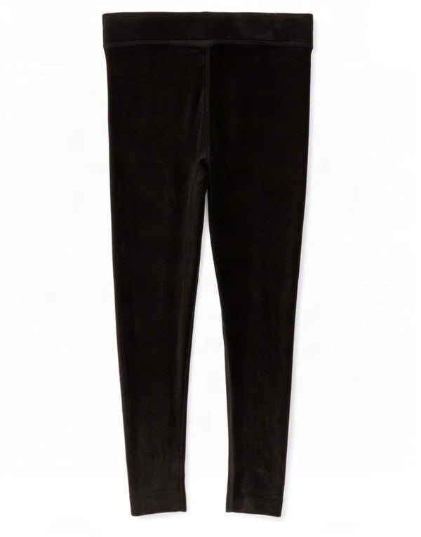Legginsy damskie Marks & Spencer welurowe UK 12, średnie, czarne, bawełniane