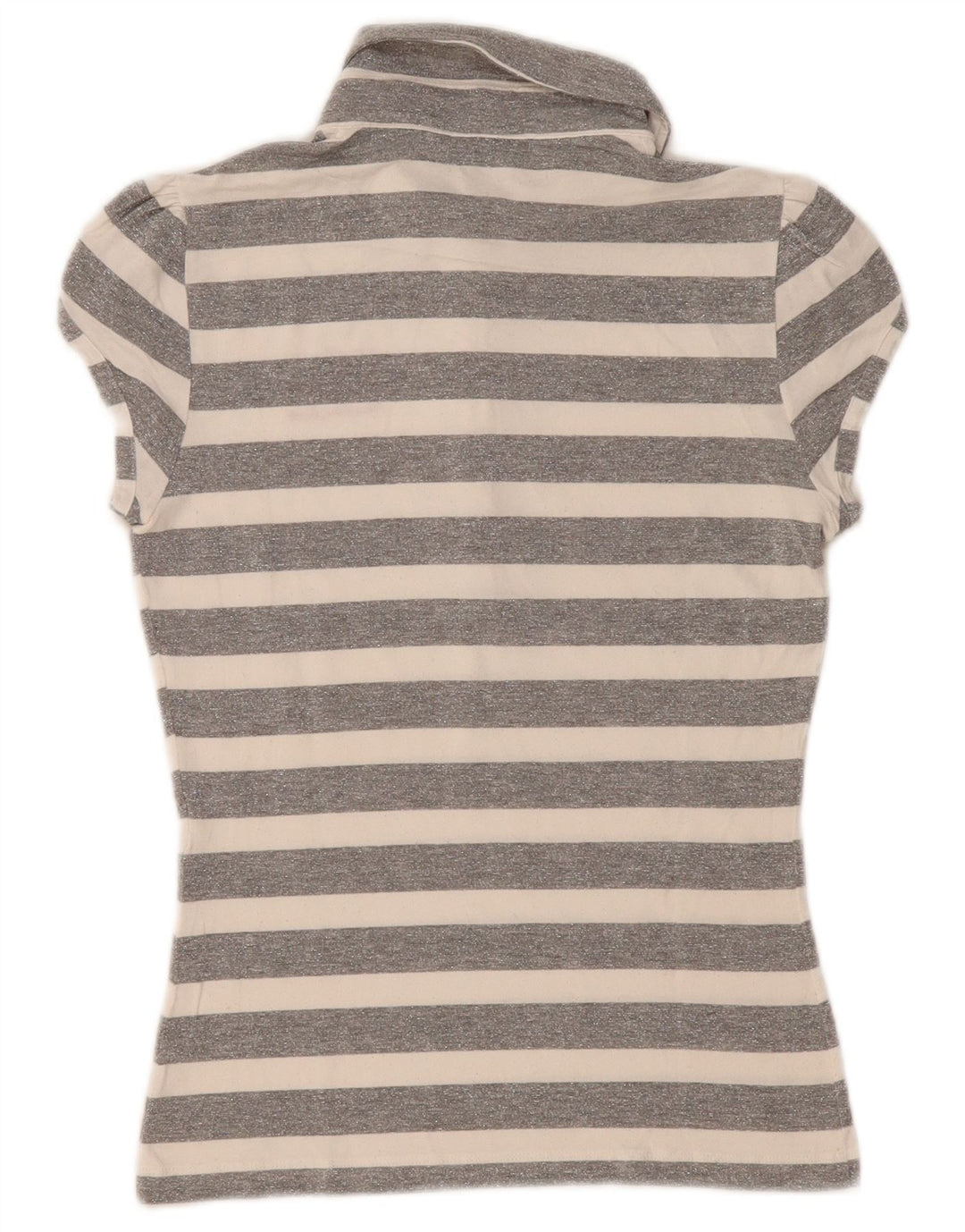 Damska koszulka polo Moschino Graphic IT 42 w średnie szare paski