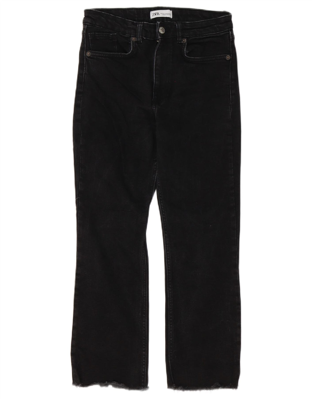 Dżinsy damskie Zara Cropped EU 38 Small W28 L25 Czarne
