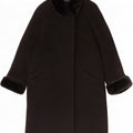 ALEXON Damski płaszcz oversize UK 12 Medium Black Wool