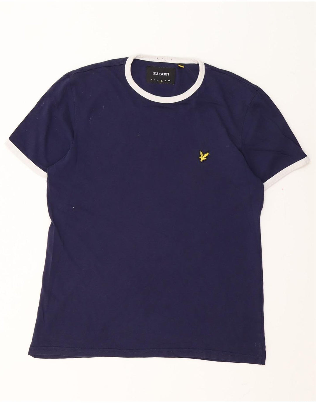 Lyle & Scott Męski T-shirt Top, duży, granatowy, bawełniany
