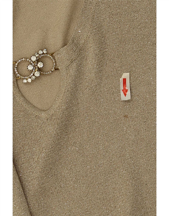 Damski top Perte by Krizia z rękawem 3/4, UK 12, średni beż