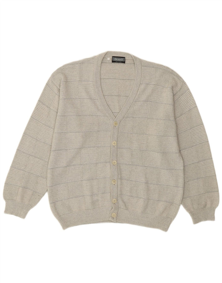 Sweter męski Demiro IT 54 XL, szara, geometryczna bawełna