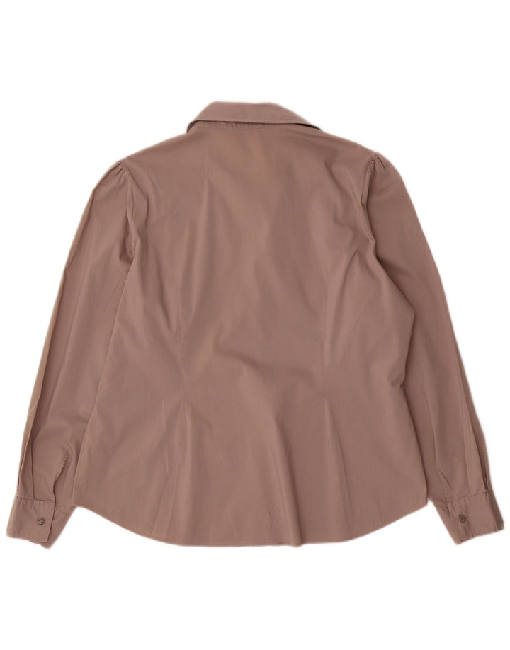 Damska bluzka koszulowa Marks & Spencer UK 18 XL, szara bawełna