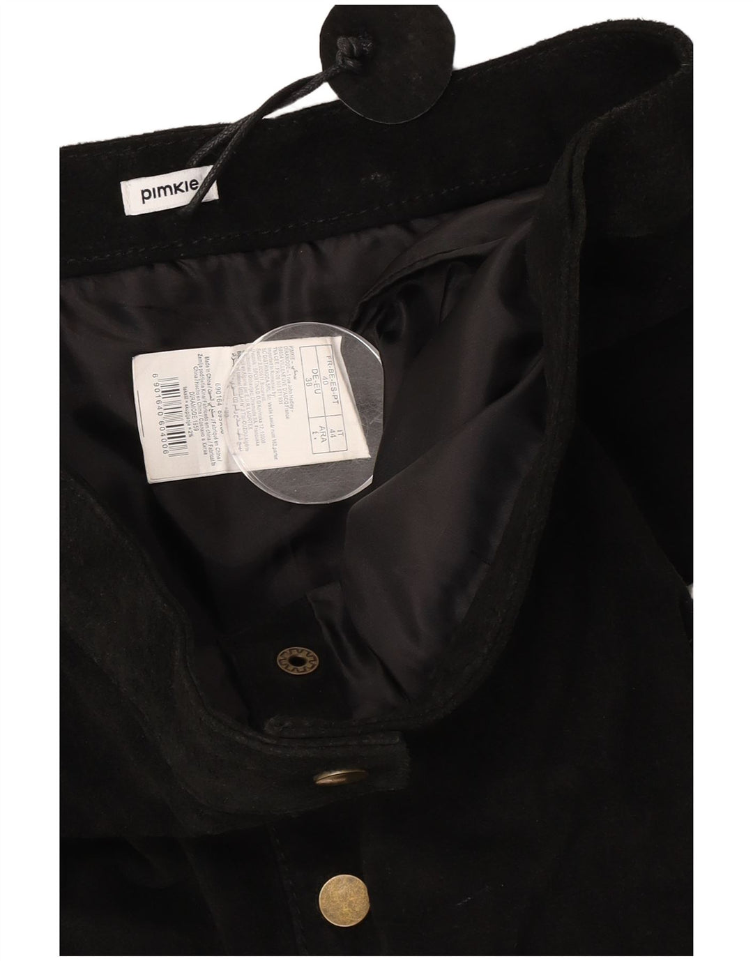 Damska zamszowa spódniczka mini Pimkie IT 44 Medium W30 Czarna skóra