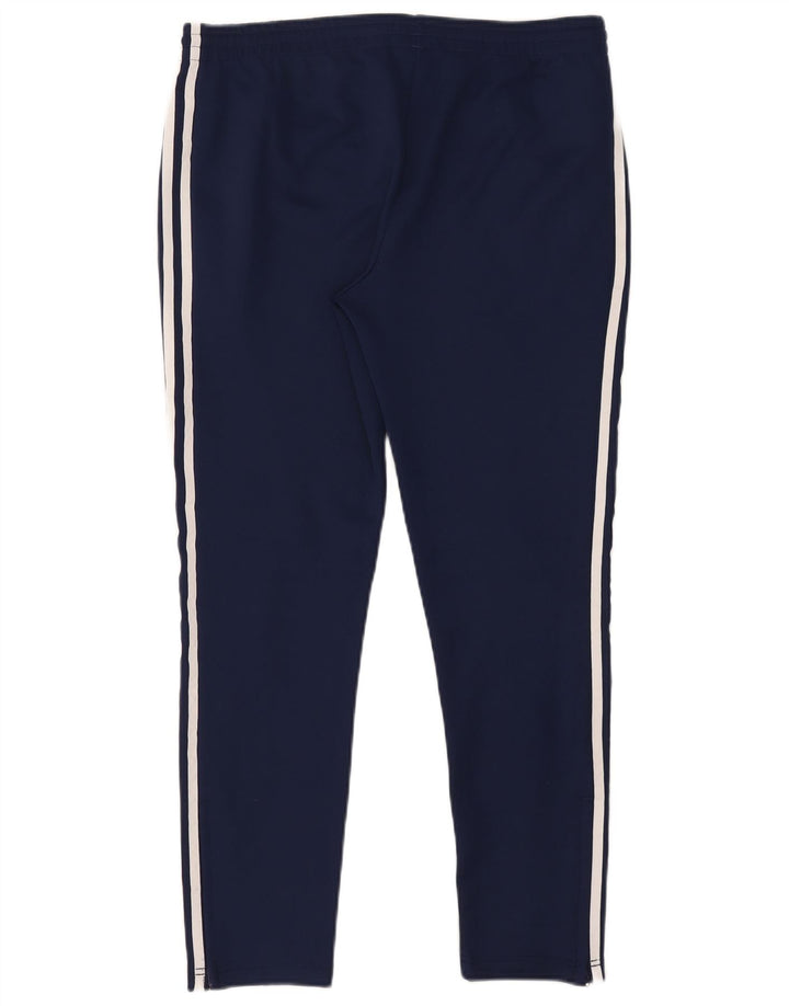 Damskie spodnie dresowe Adidas UK 14, duże granatowe, poliestrowe