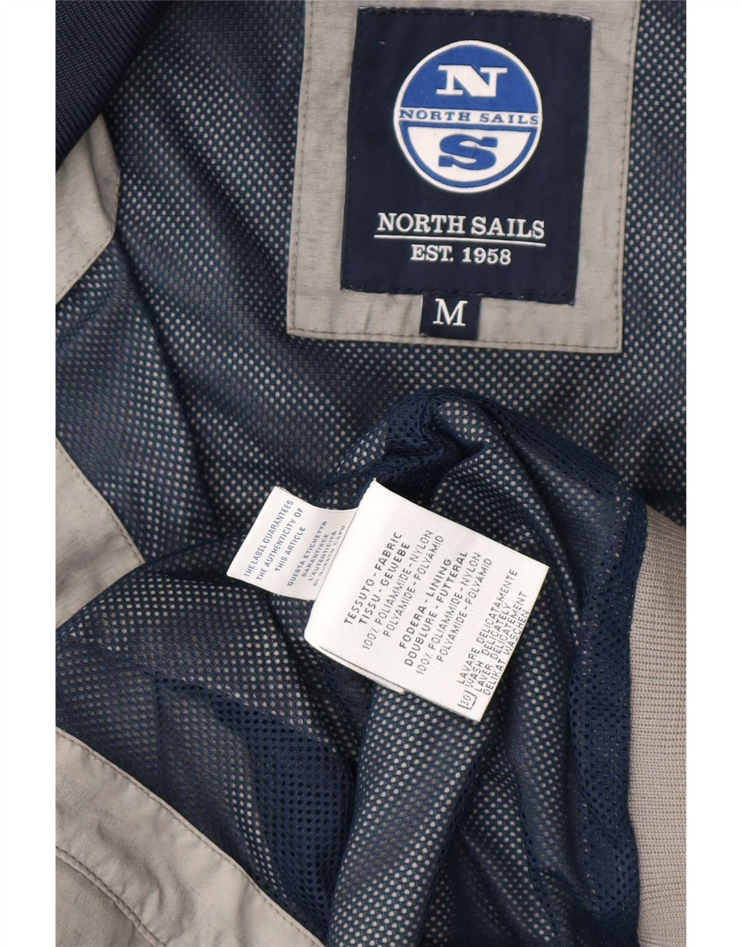 Męska kurtka bomberka North Sails UK 38, średnioszary nylon