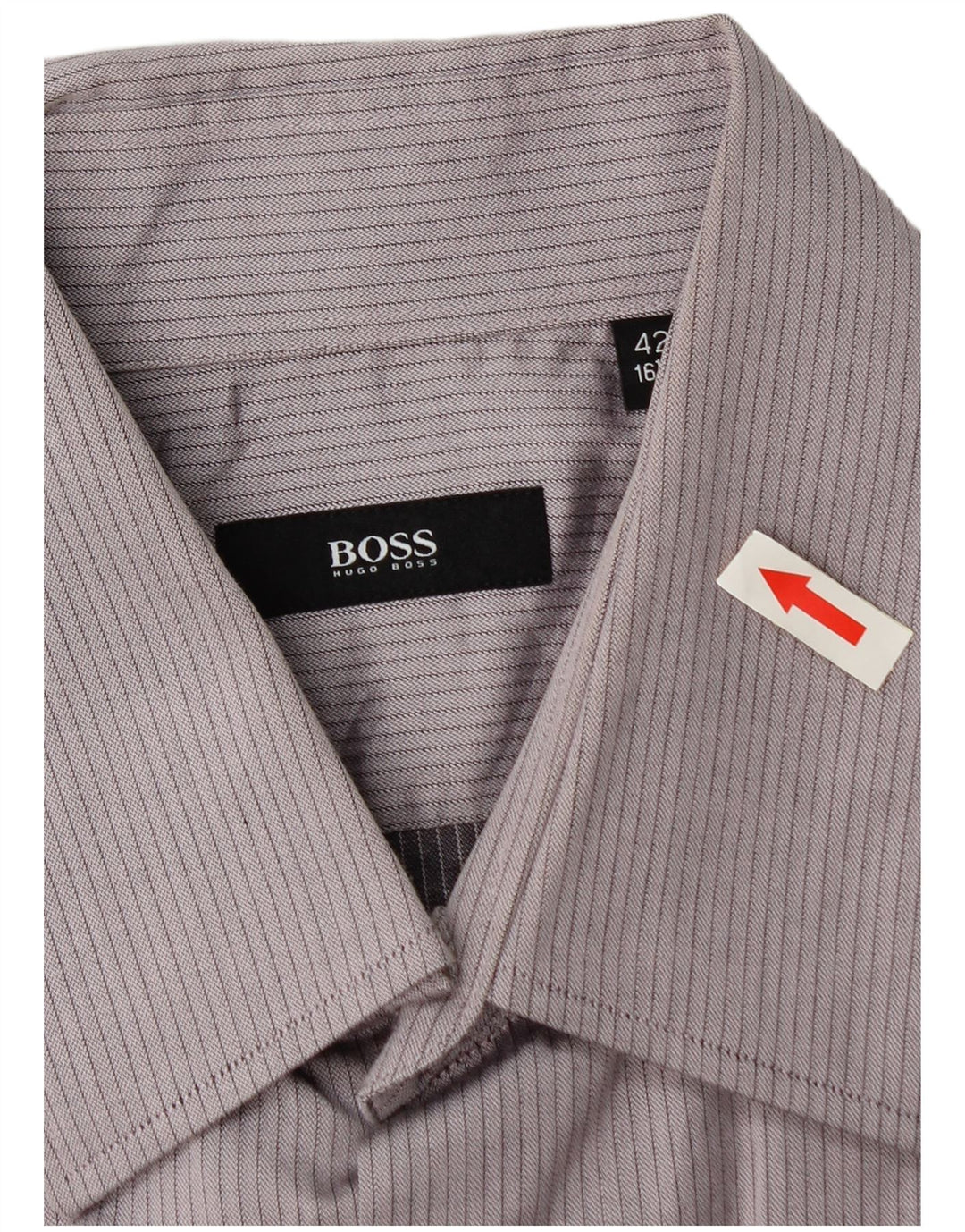 Koszula męska Hugo Boss rozmiar 16 1/2 42, duża szara w prążki