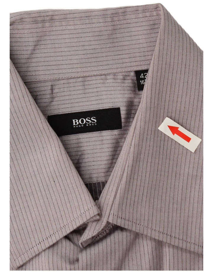 Koszula męska Hugo Boss rozmiar 16 1/2 42, duża szara w prążki