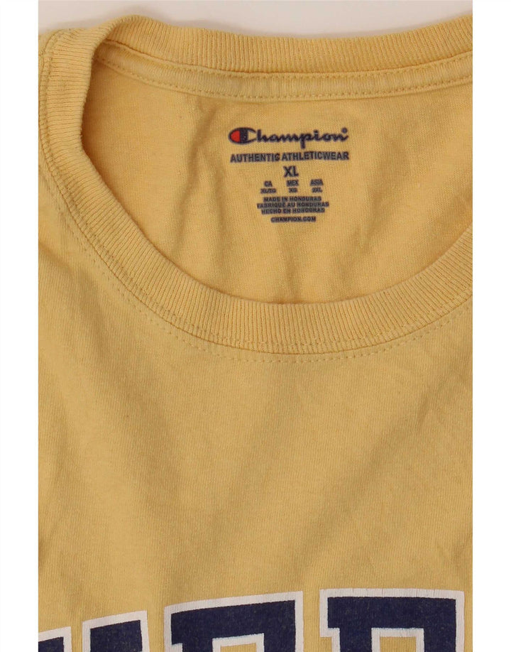 Męska koszulka z grafiką Champion, XL, żółta