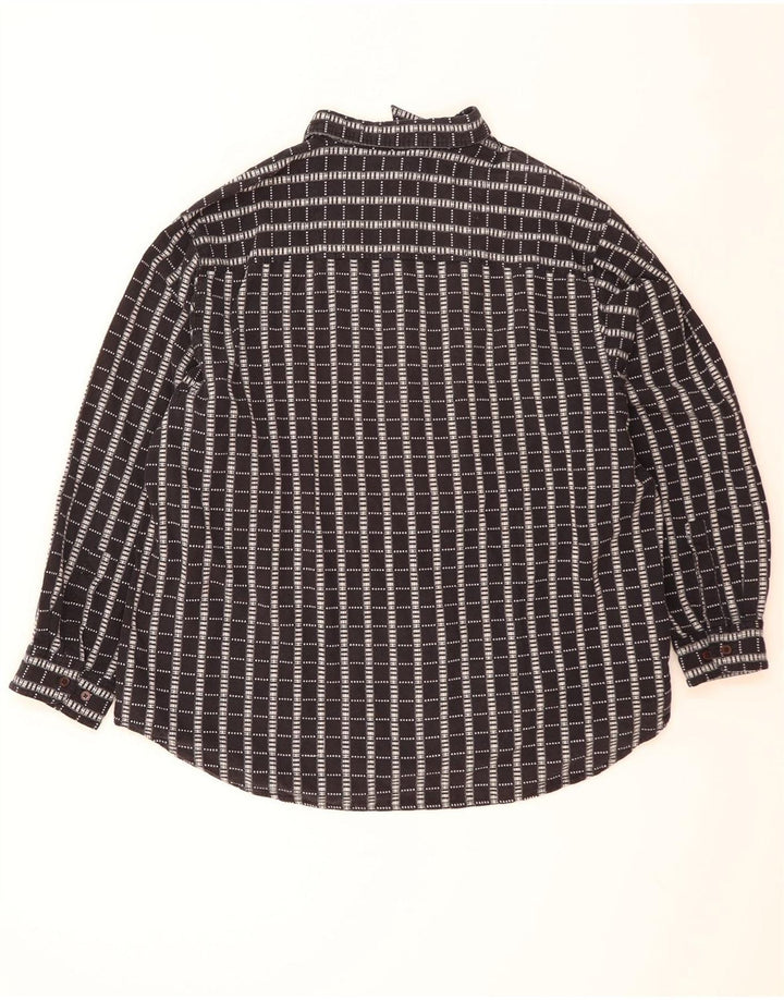 Koszula męska vintage, rozmiar 47/48 2XL, bawełniana, granatowa krata