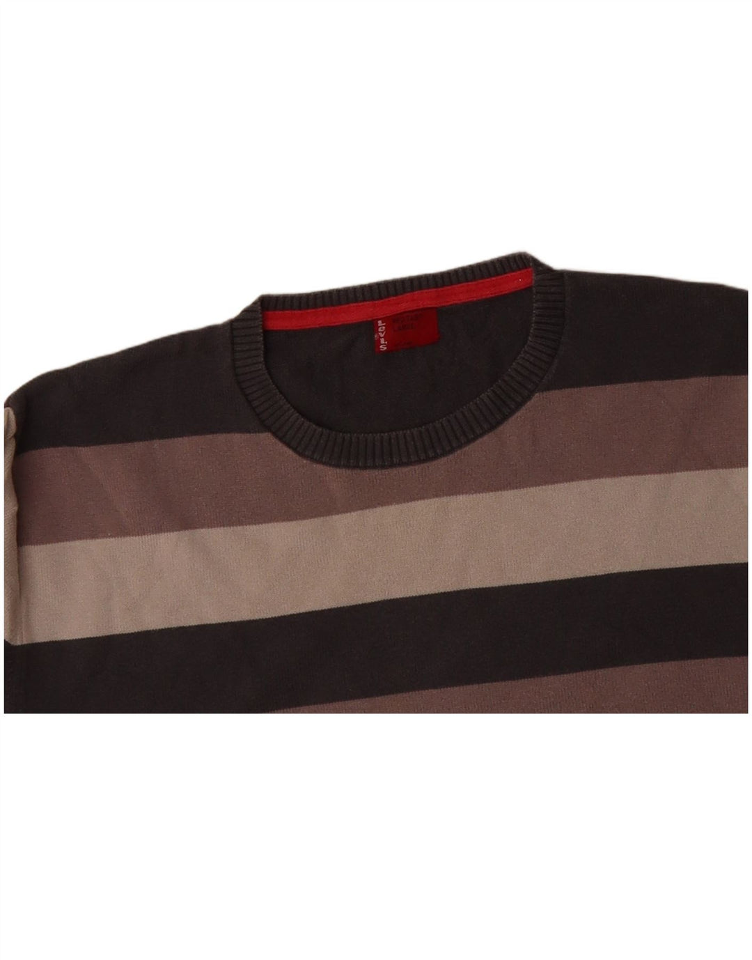 LEVI'S Mens Crew Neck Jumper Sweater Large Multicoloured Striped Cotton