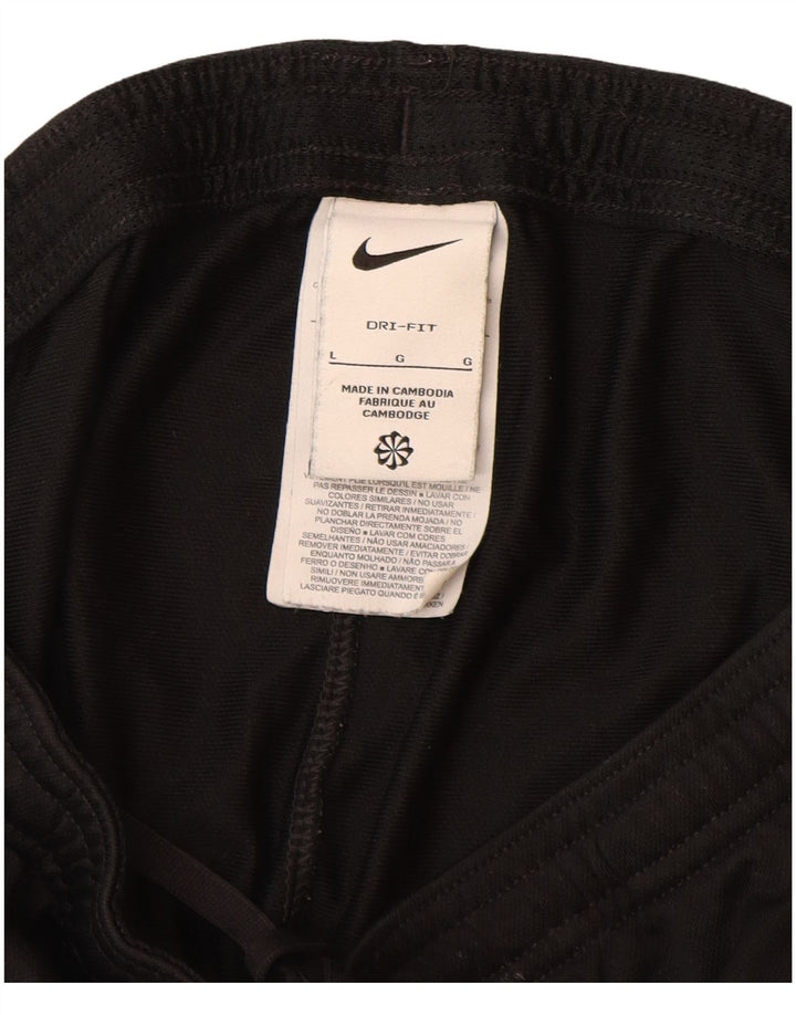 Damskie spodnie dresowe Nike Dri Fit UK 14, duże, czarne, poliestrowe