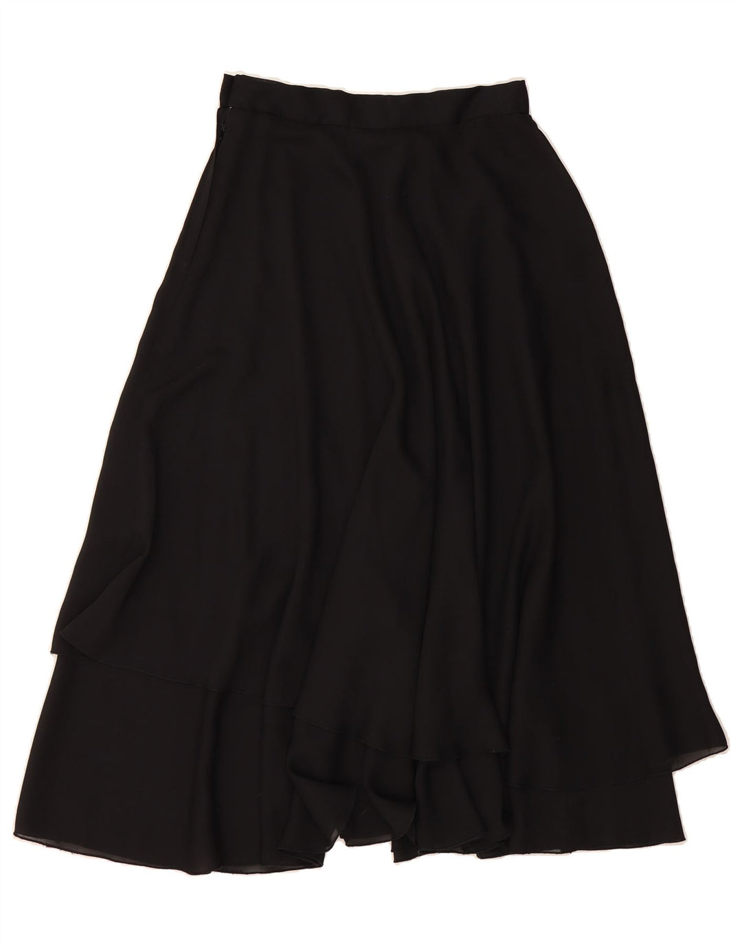 VINTAGE Womens A-Line Skirt UK 14 Medium W30  Black Polyester Vintage Vintage and Second-Hand Vintage from Messina Hembry 