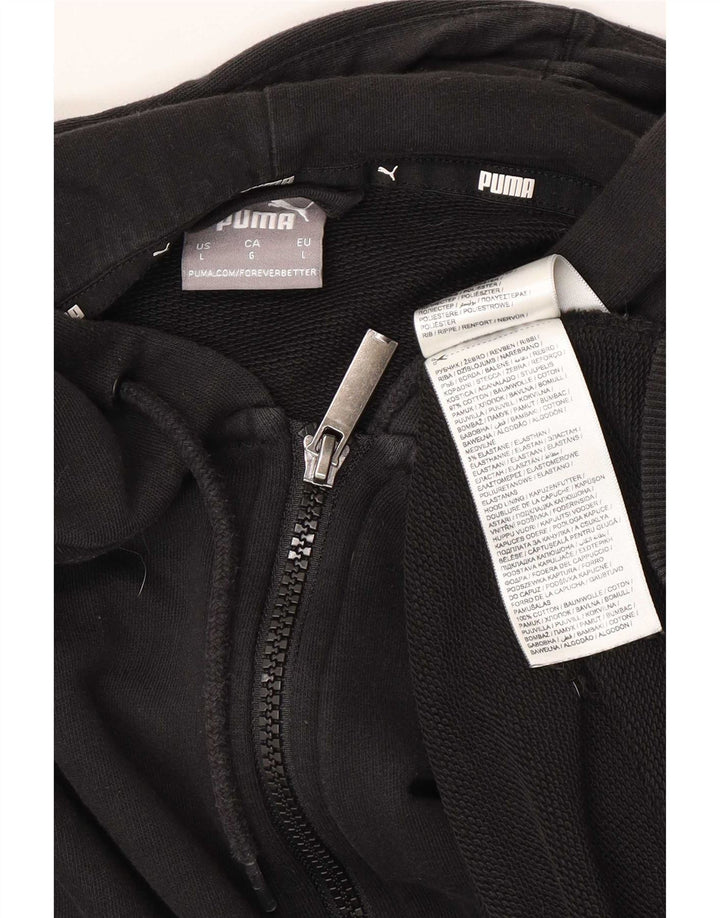 Męski sweter Puma z kapturem i zamkiem błyskawicznym, duży, czarny, bawełniany