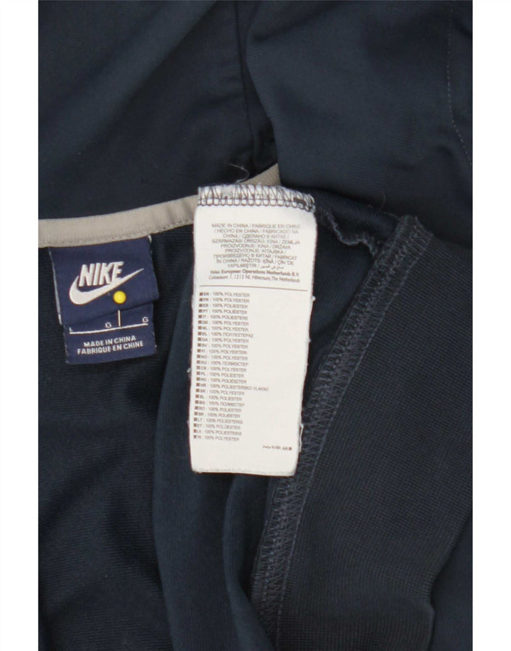 Męski sweter z kapturem i zamkiem błyskawicznym Nike, duży, granatowy, poliestrowy blok kolorów