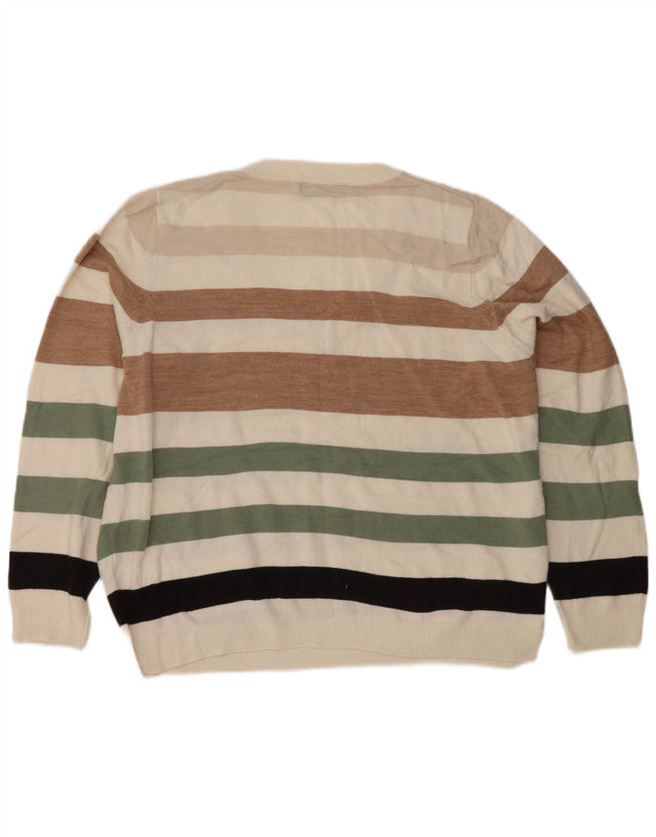 Marks & Spencer Damski sweter z dekoltem w kształcie litery V, UK 16, duży, wielokolorowy