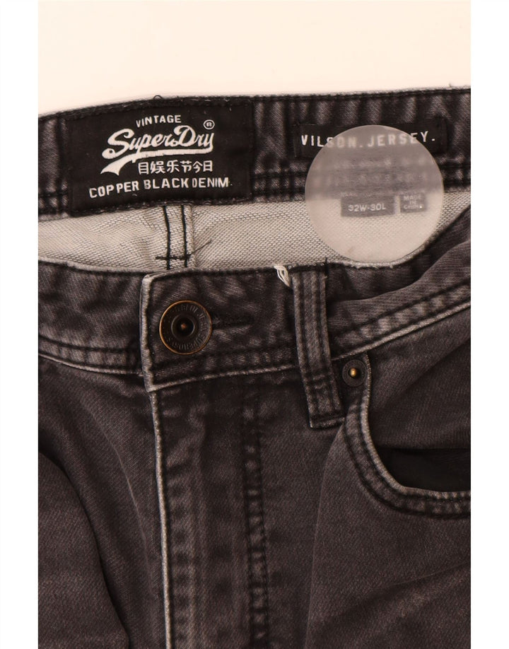 Męskie jeansy Superdry Wilson Slim W32 L30 Szara bawełna