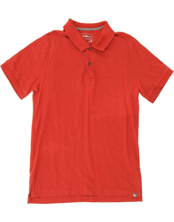 EDDIE BAUER Mens Polo Shirt Medium Red Cotton Vintage Eddie Bauer and Second-Hand Eddie Bauer from Messina Hembry 