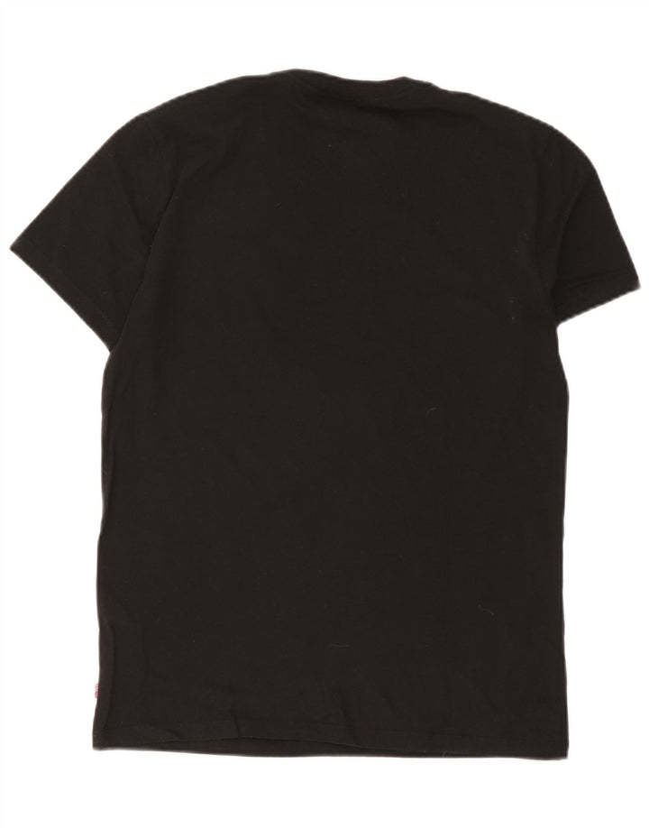 Męski wąski t-shirt Levi's Top, średni czarny, bawełniany