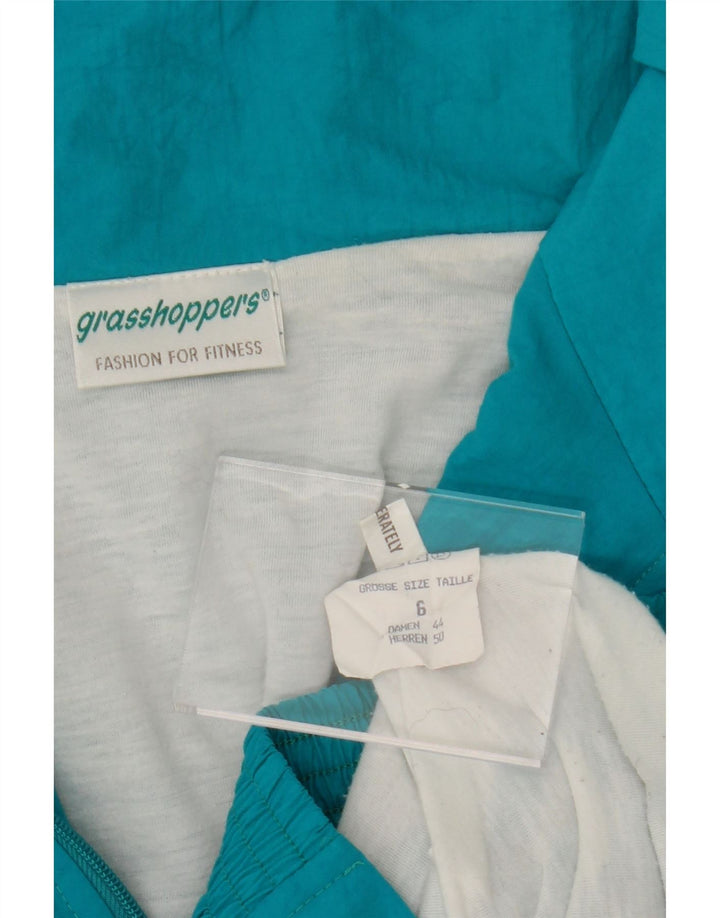 GRASSHOPPERS Mens Oversized Full Tracksuit IT 50 Medium  Blue Colourblock Vintage grasshoppers and Second-Hand grasshoppers from Messina Hembry 