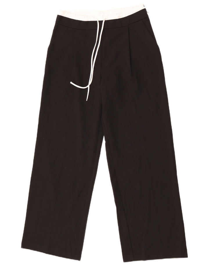 Spodnie damskie Zara Pegged Chino, małe W26 L30, czarne, poliestrowe