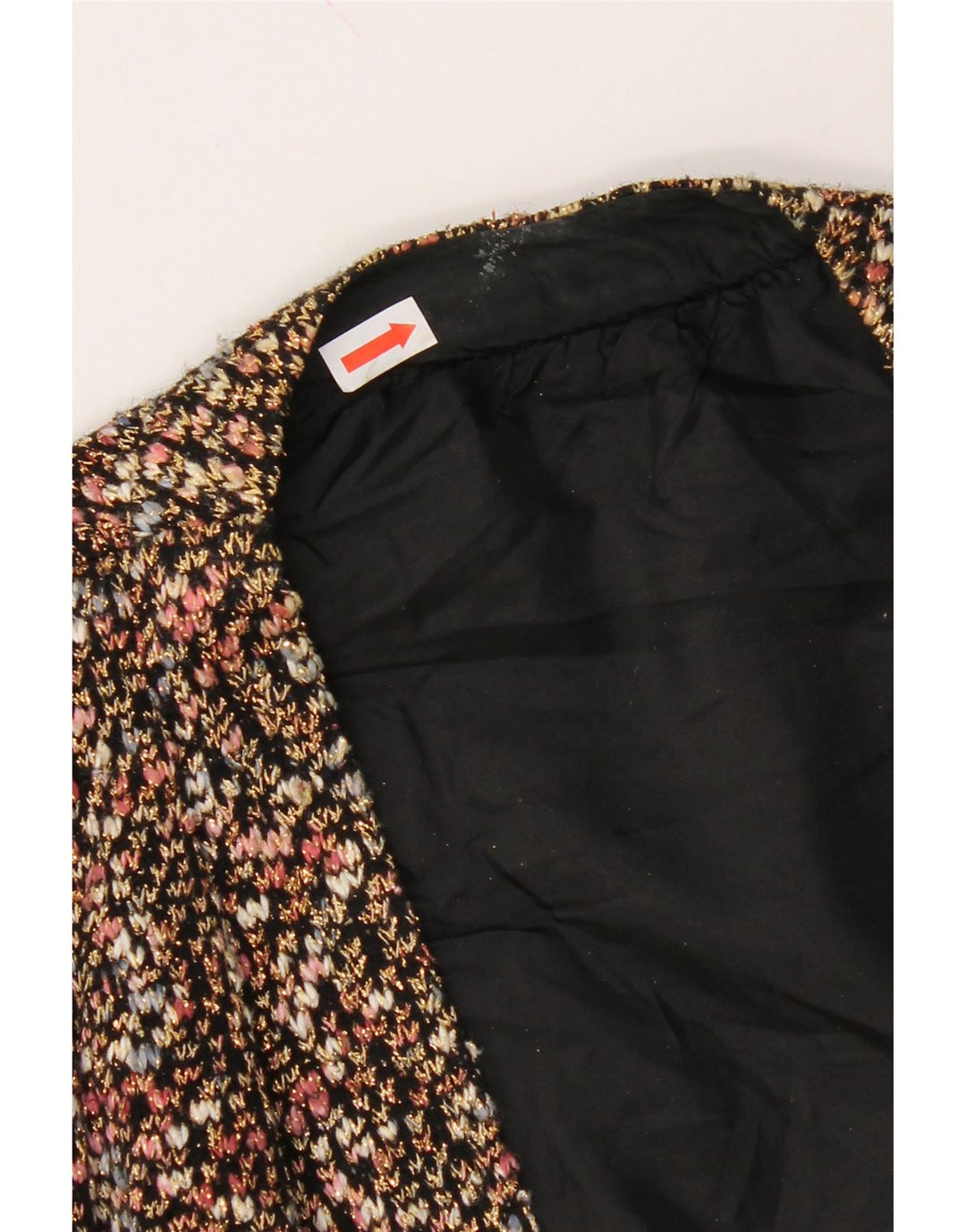 VINTAGE Womens Abstract Pattern 3/4 Sleeve Blazer Jacket UK 18 XL Black Vintage Vintage and Second-Hand Vintage from Messina Hembry 