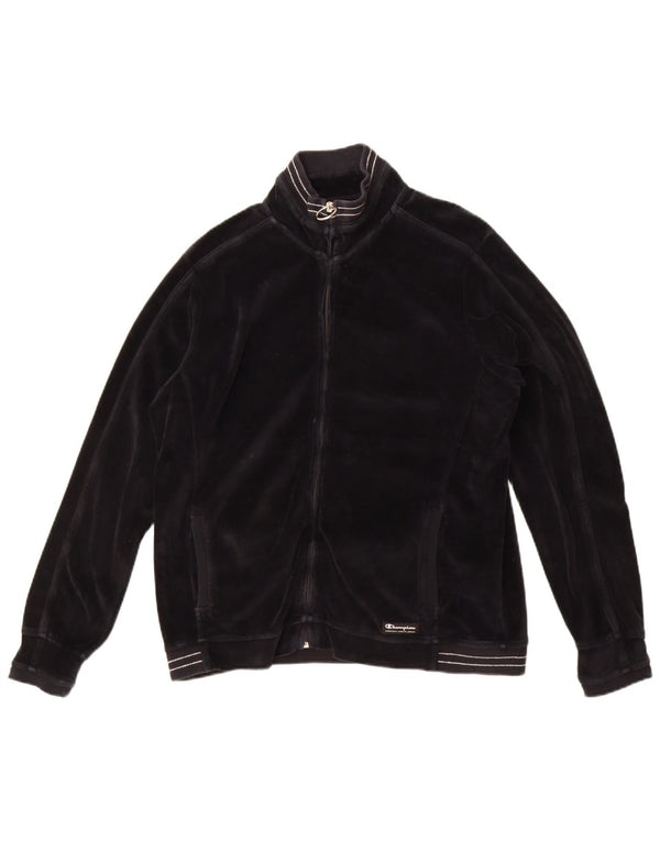 Dres damski Champion, aksamitny, pełny, UK 16, duży, czarny, bawełniany