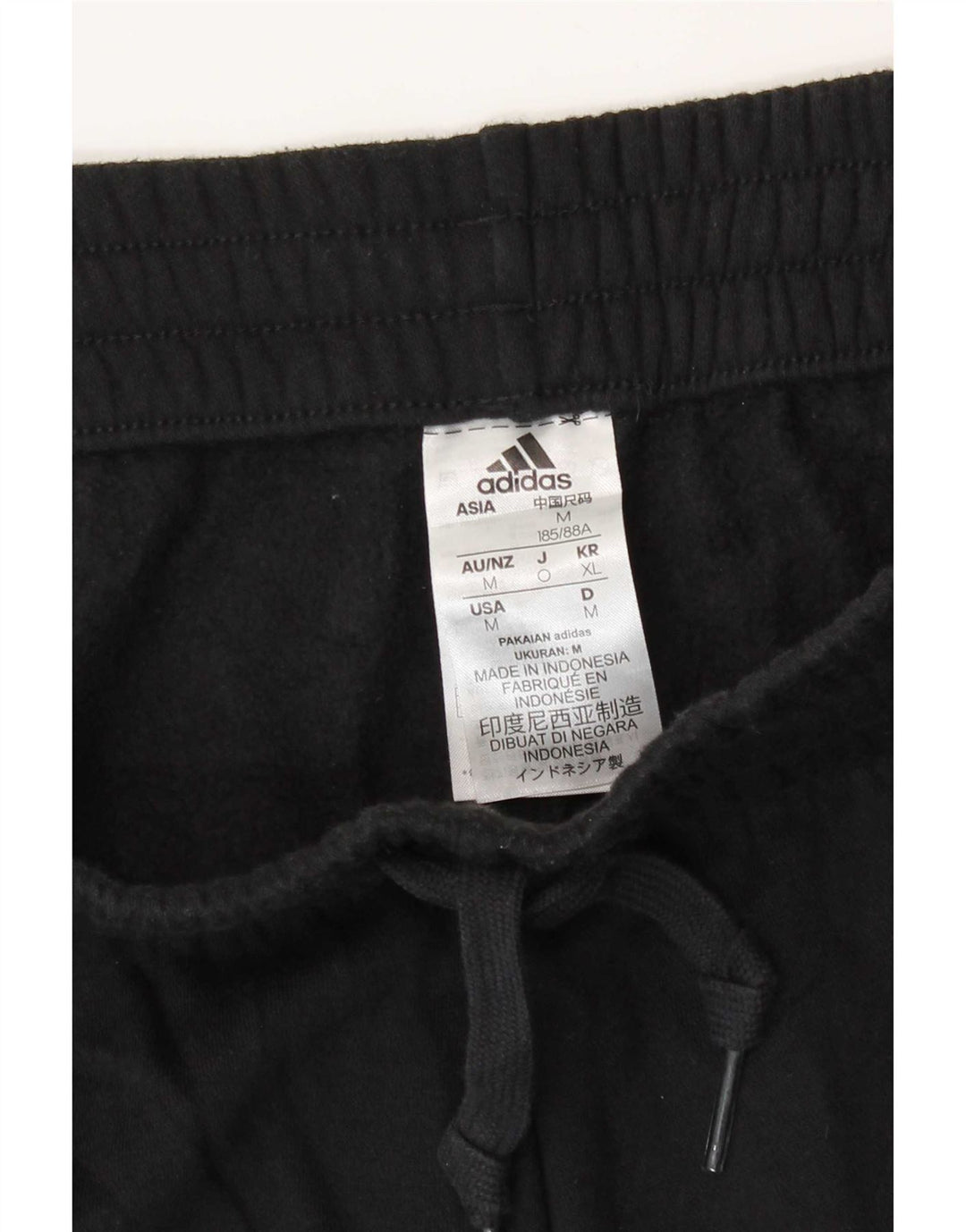 Męskie spodnie dresowe Adidas, średnie czarne, bawełniane